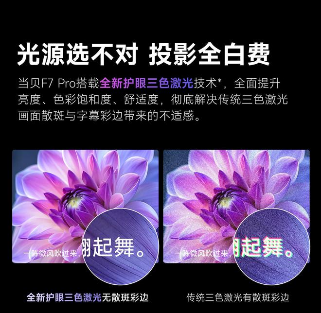 Pro3600流明高亮度白天观影毫无压力J9国际集团618客厅投影仪选择当贝F7